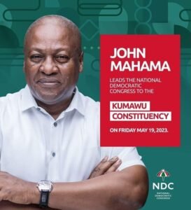 By-Election: John Dramani Mahama expected in Kumawu today